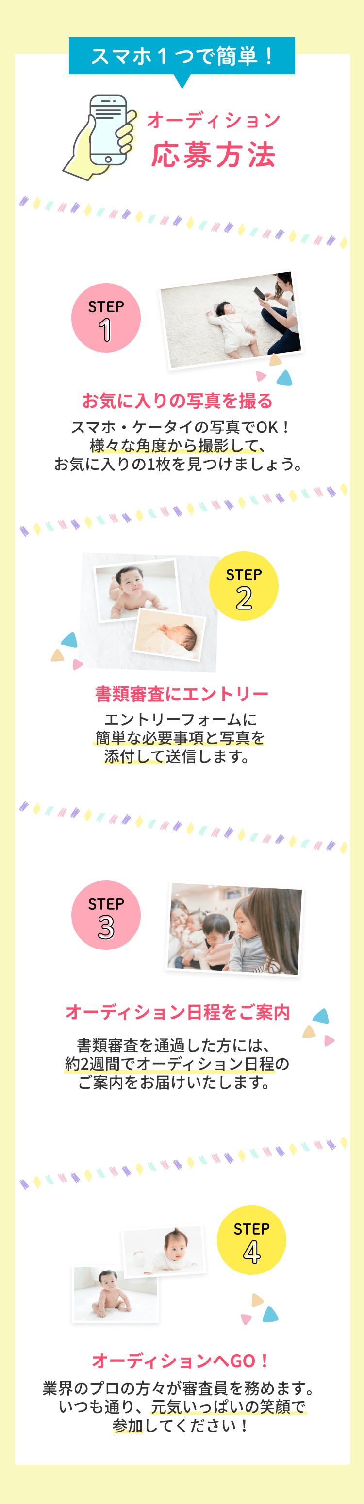 スマホひとつで簡単！応募方法