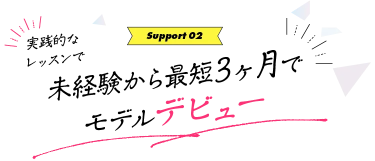 最短3ヶ月でデビュー